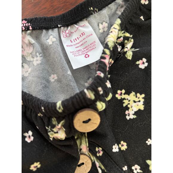 NOBO Milkmaid Mini Dress Large Babydoll Corset Fairy Goth Soft Cottage Floral - Picture 5 of 8